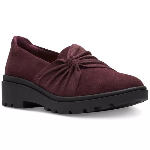 NWOT Clarks Collection Calla Style Ruched Slip On Loafers Size 8 - Picture 1 of 9